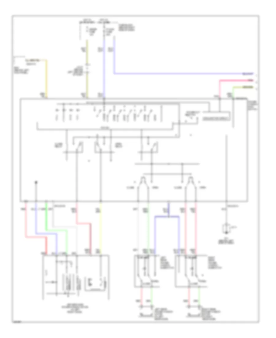 Power Windows Wiring Diagram 1 of 2 for Mazda CX 9 Grand Touring 2008