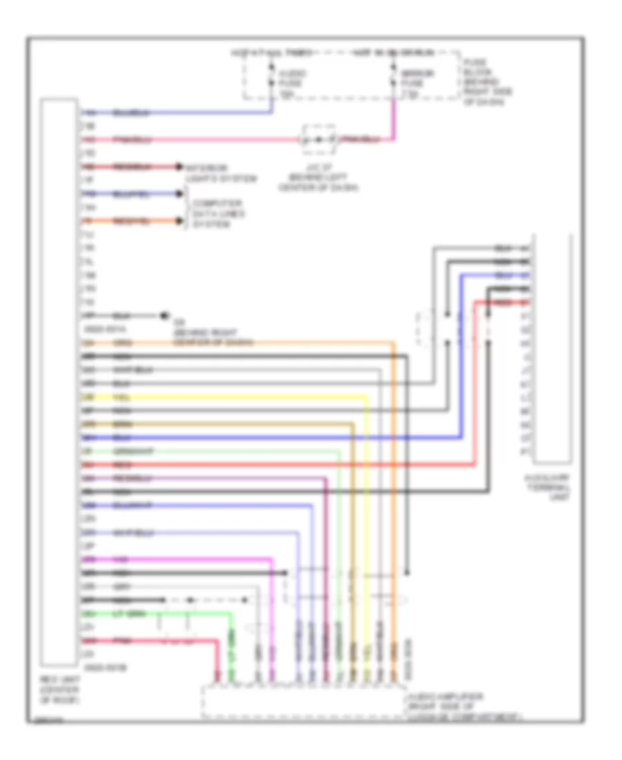 Rear Seat Entertainment Wiring Diagram for Mazda CX-9 Grand Touring 2008