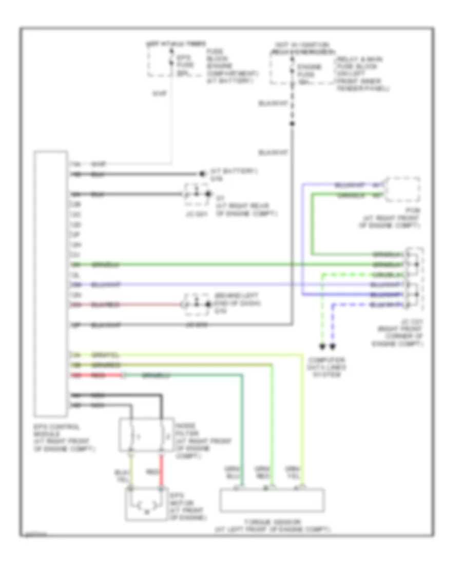 Electronic Power Steering Wiring Diagram for Mazda RX 8 Sport 2007