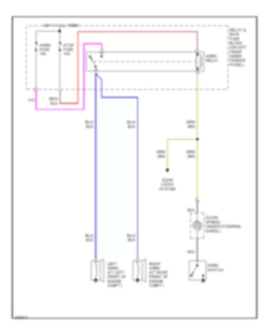 Horn Wiring Diagram for Mazda RX 8 Sport 2007