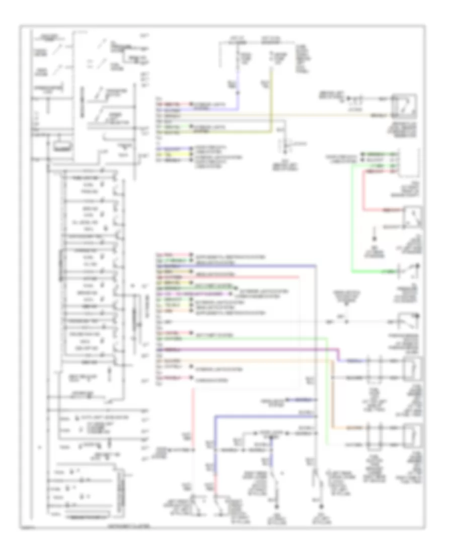 Instrument Cluster Wiring Diagram for Mazda RX 8 Sport 2007