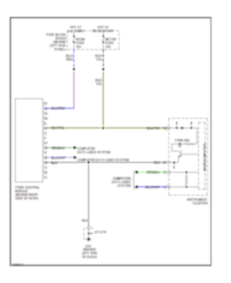 Tire Pressure Monitoring Wiring Diagram for Mazda RX 8 Sport 2007