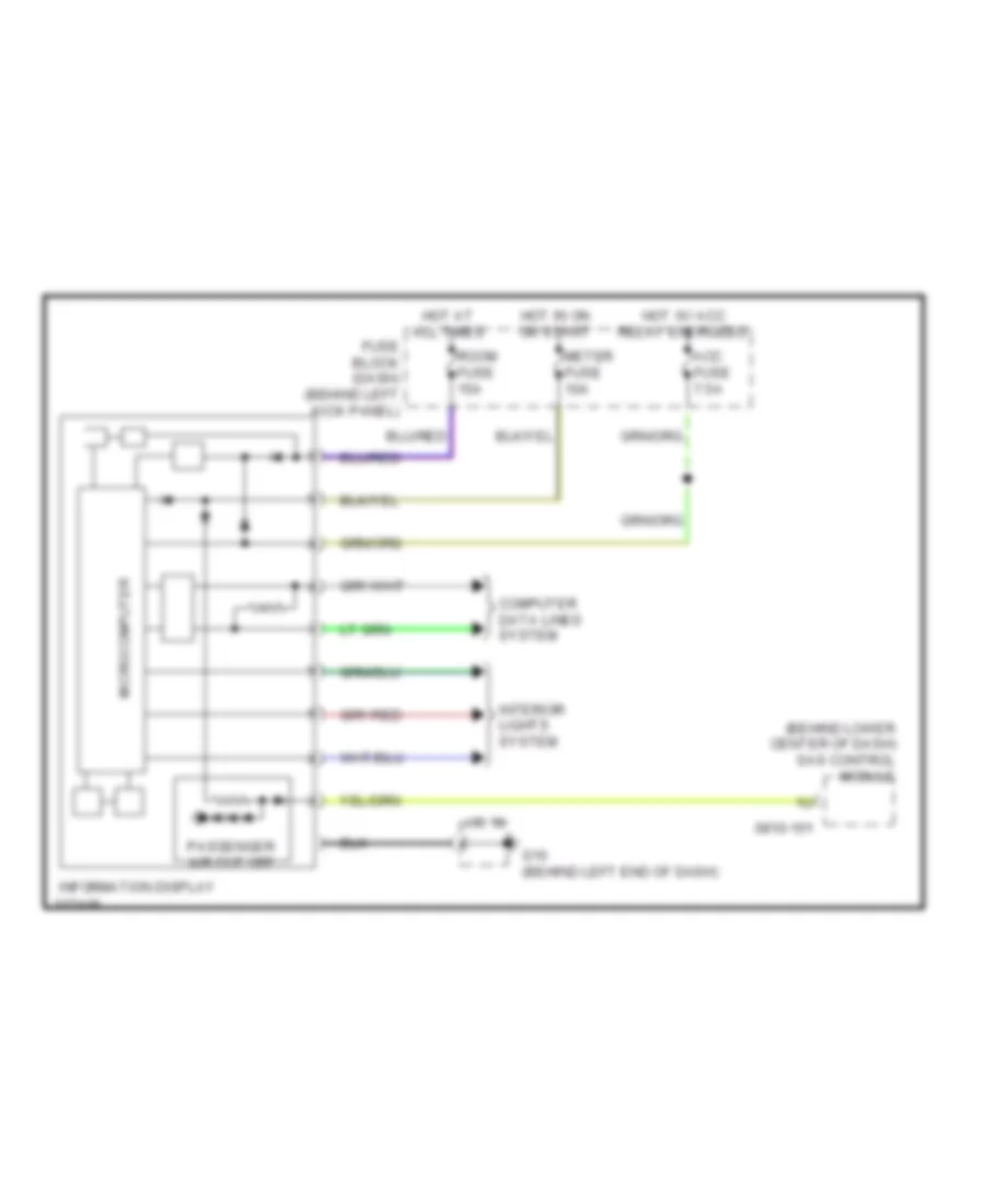 Multi Information System Wiring Diagram for Mazda RX 8 R3 2009