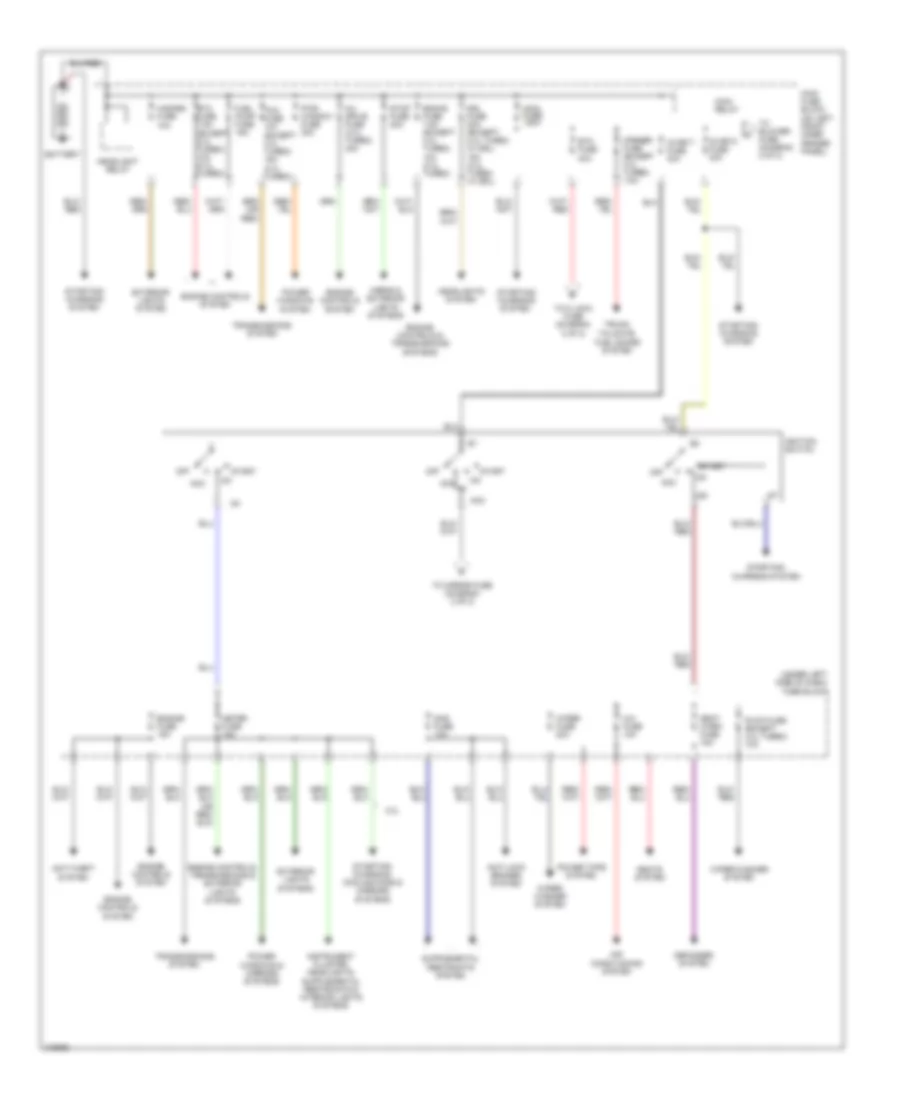 Power Distribution Wiring Diagram 1 of 2 for Mazda 6 i 2006