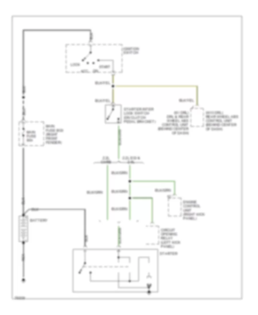Starting Wiring Diagram M T for Mazda BLE 5 1991 2200