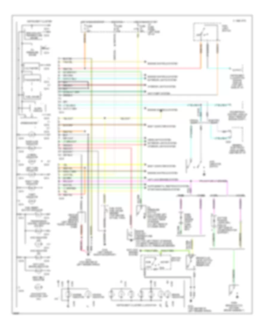 Instrument Cluster Wiring Diagram for Mazda BSE 1995 3000