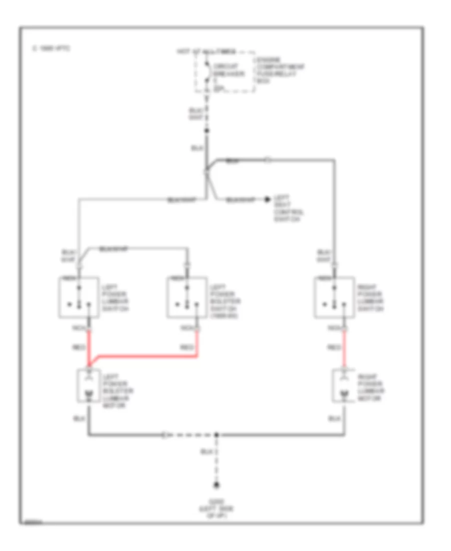 Lumbar Bolster Wiring Diagram for Mazda BSE 1995 3000