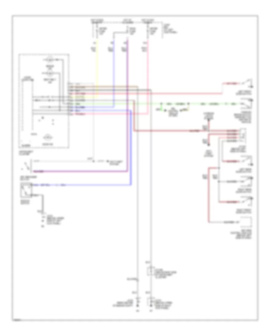 Warning System Wiring Diagrams for Mazda MPV ES 2002