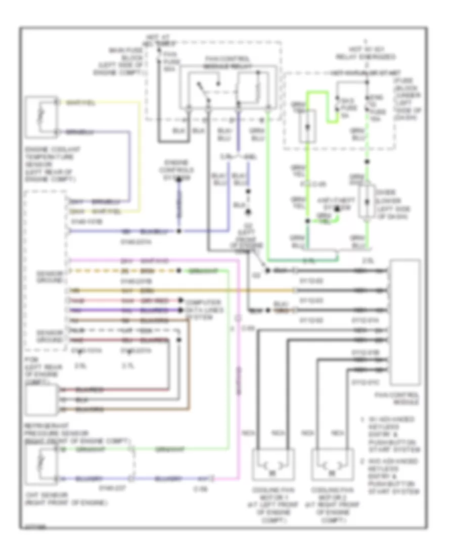Cooling Fan Wiring Diagram for Mazda 6 s Touring Plus 2012
