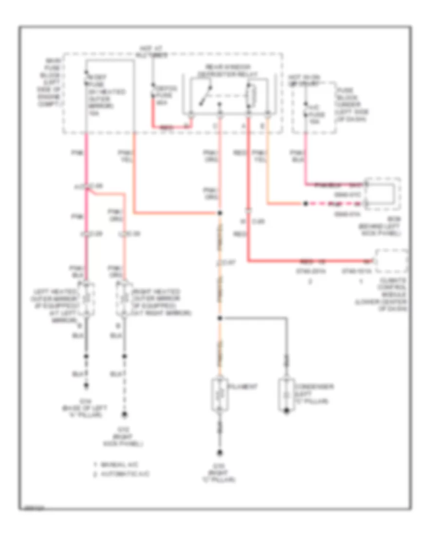 Defoggers Wiring Diagram for Mazda 6 i Grand Touring 2011