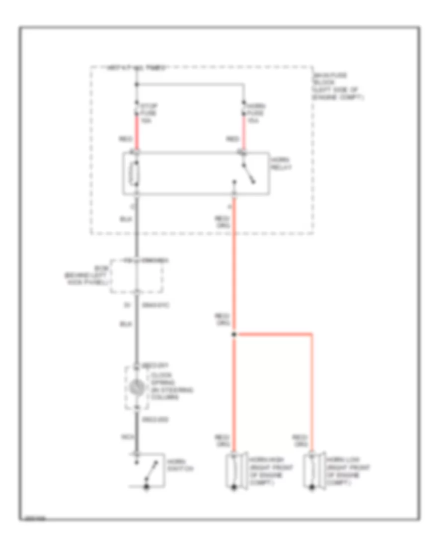 Horn Wiring Diagram for Mazda 6 i Grand Touring 2011