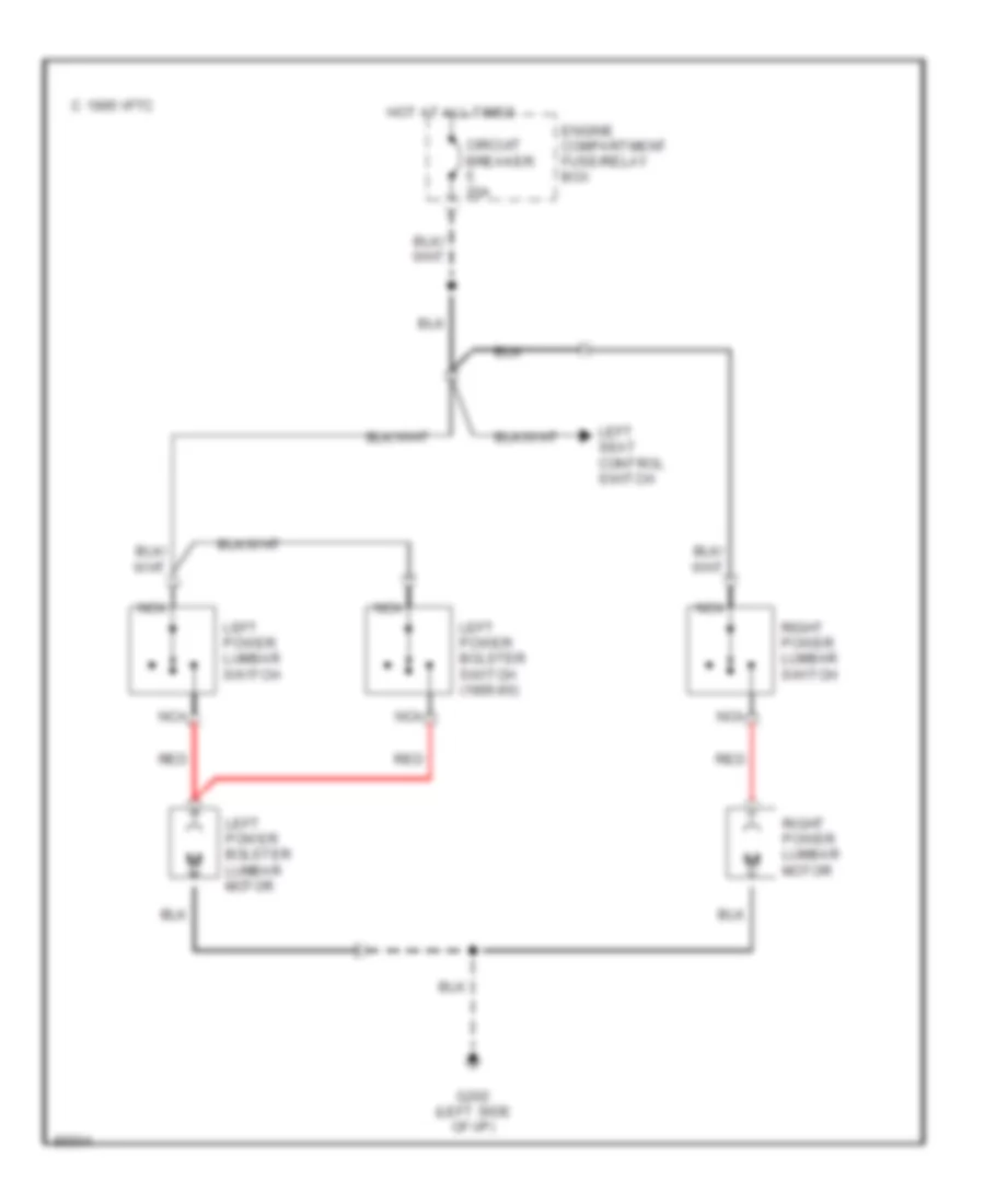 Lumbar Bolster Wiring Diagram for Mazda BLE 1995 4000