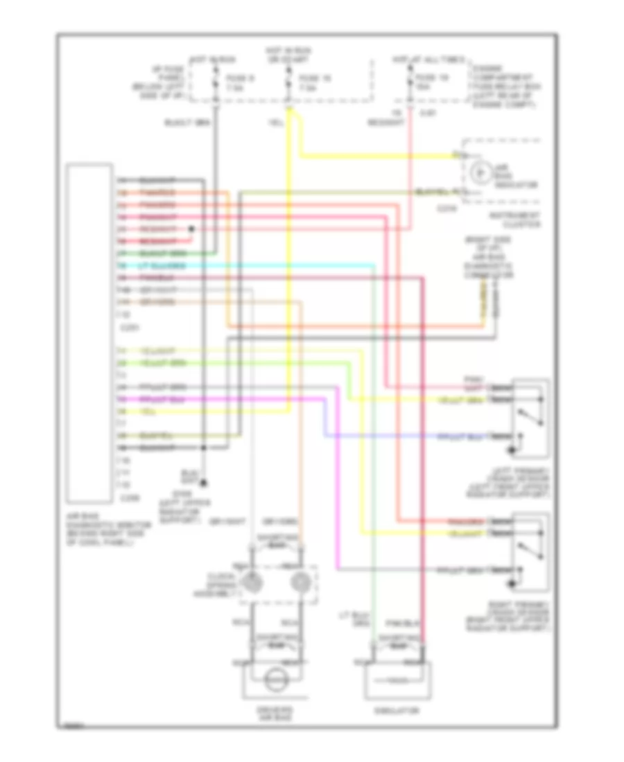Supplemental Restraint Wiring Diagram for Mazda B4000 LE 1995