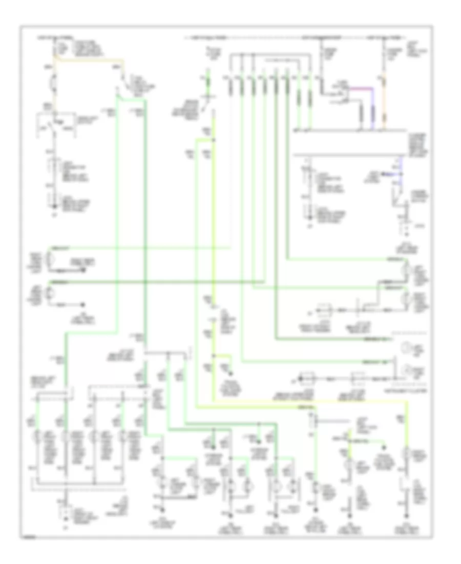 Exterior Lamps Wiring Diagram for Mazda MPV LX 2002