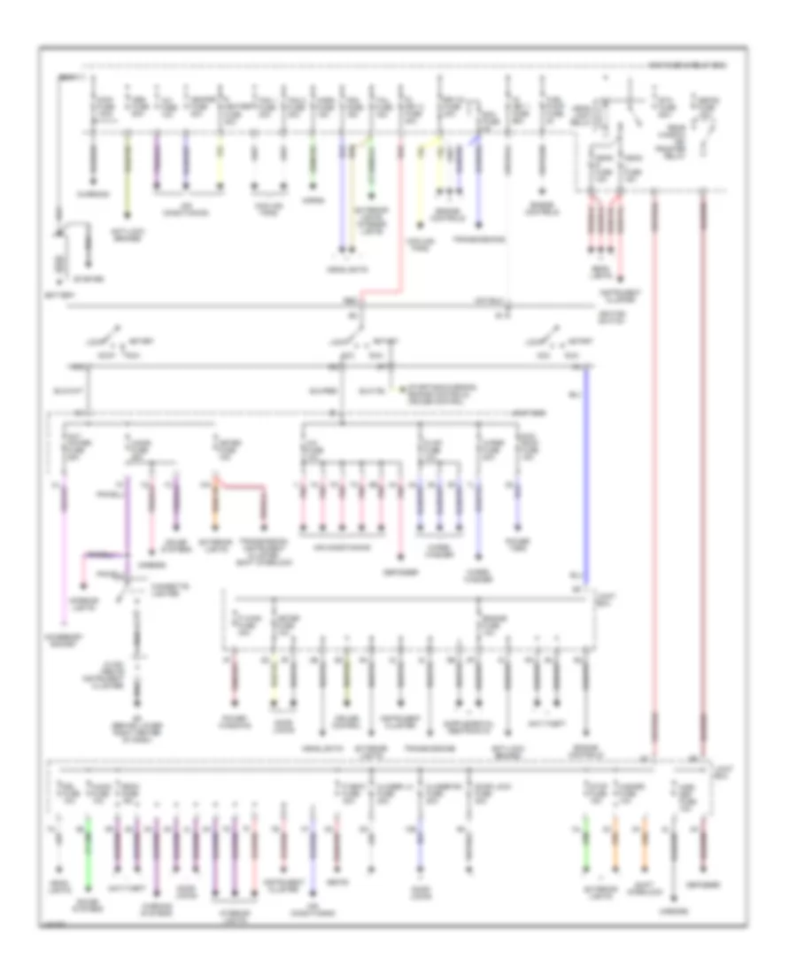 Power Distribution Wiring Diagram for Mazda MPV LX 2002