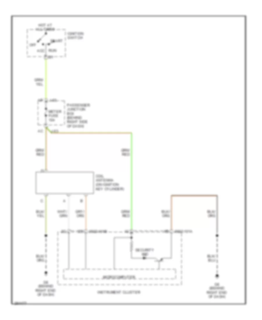 Immobilizer Wiring Diagram for Mazda 3 i Touring 2008
