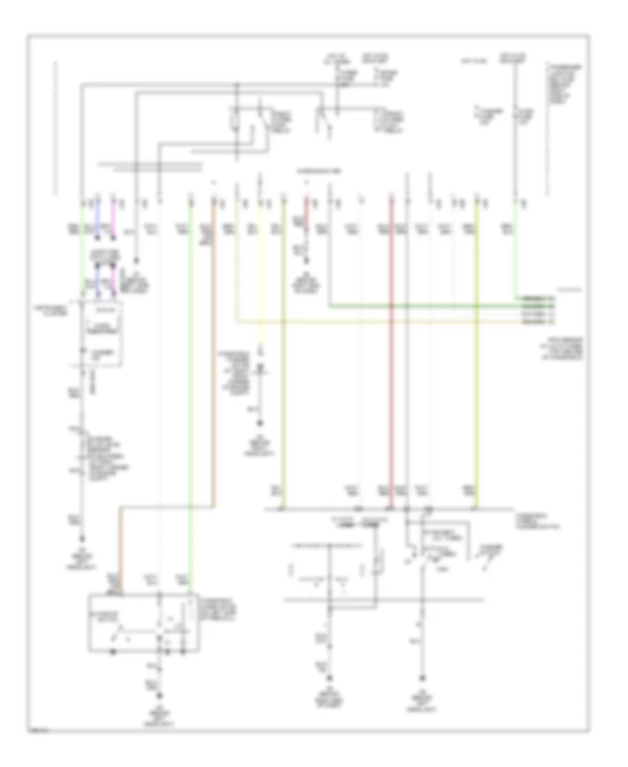 Электросхема передних стеклоочистителей дворников и омывателя лобового стекла для Mazda 3 i Touring 2008