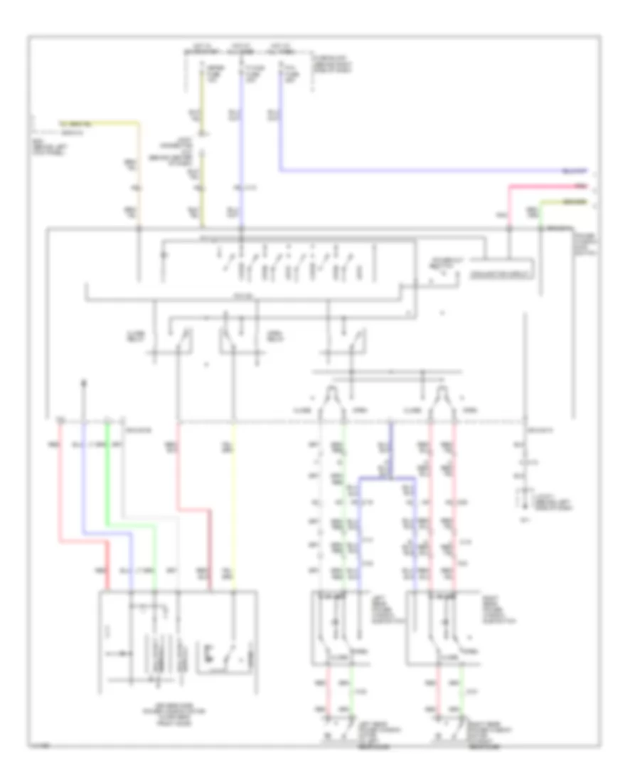 Power Windows Wiring Diagram 1 of 2 for Mazda CX 9 Grand Touring 2013