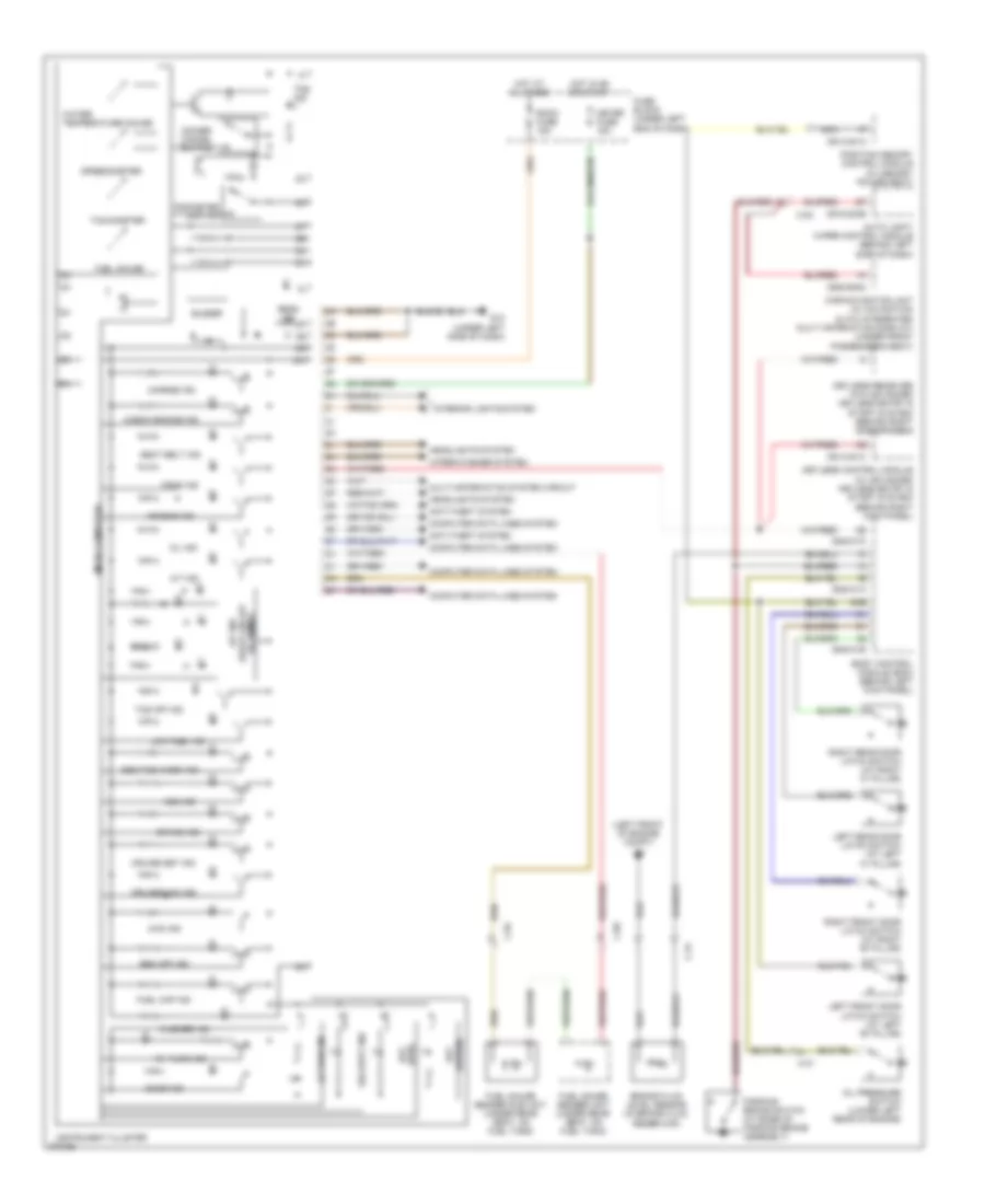 Instrument Cluster Wiring Diagram for Mazda CX 7 i SV 2012