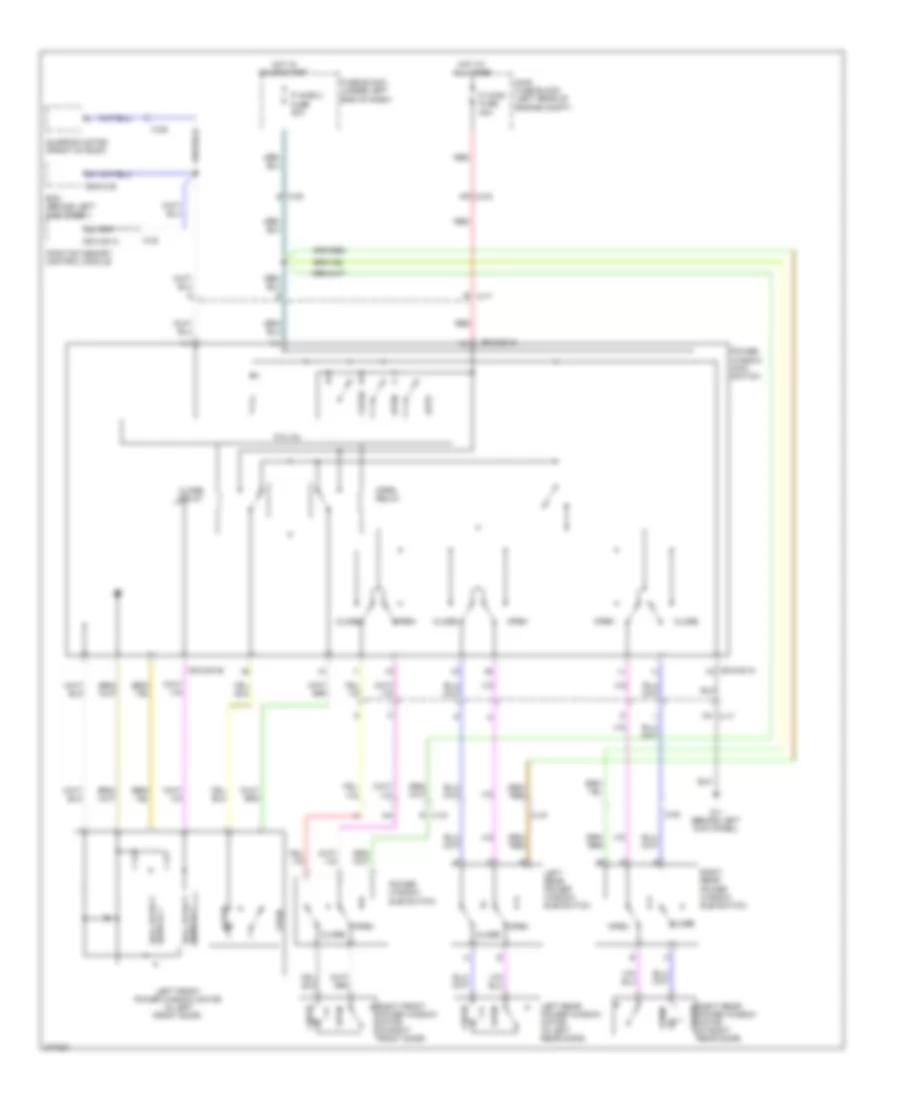 Power Windows Wiring Diagram for Mazda CX-7 i SV 2012