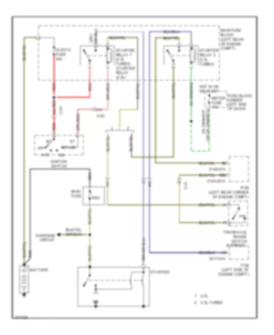 Starting Wiring Diagram for Mazda CX-7 i SV 2012