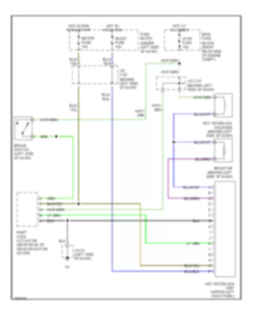 Shift Interlock Wiring Diagram for Mazda MX 5 Miata LS 2002