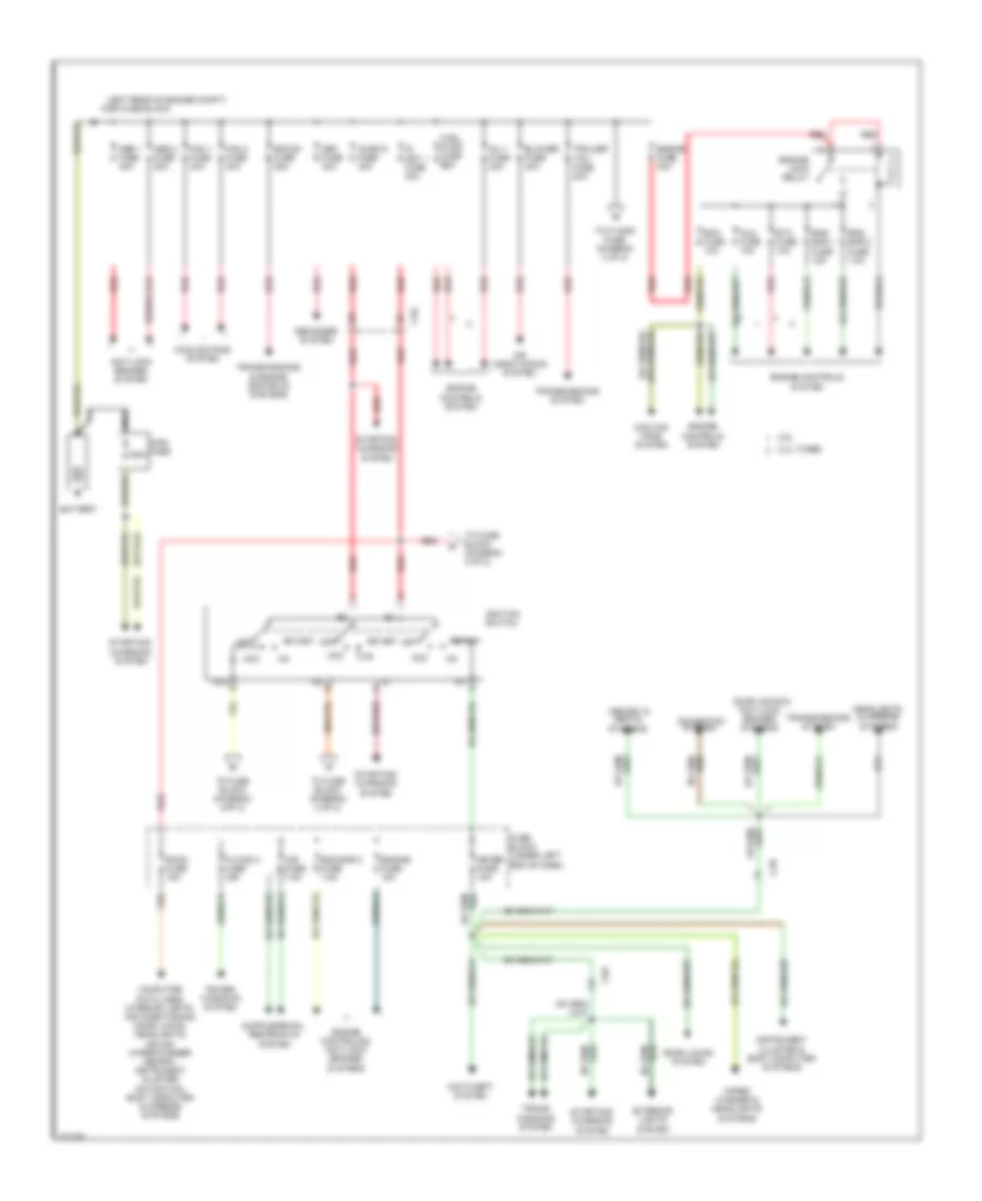 Power Distribution Wiring Diagram 1 of 2 for Mazda CX 7 i Touring 2012