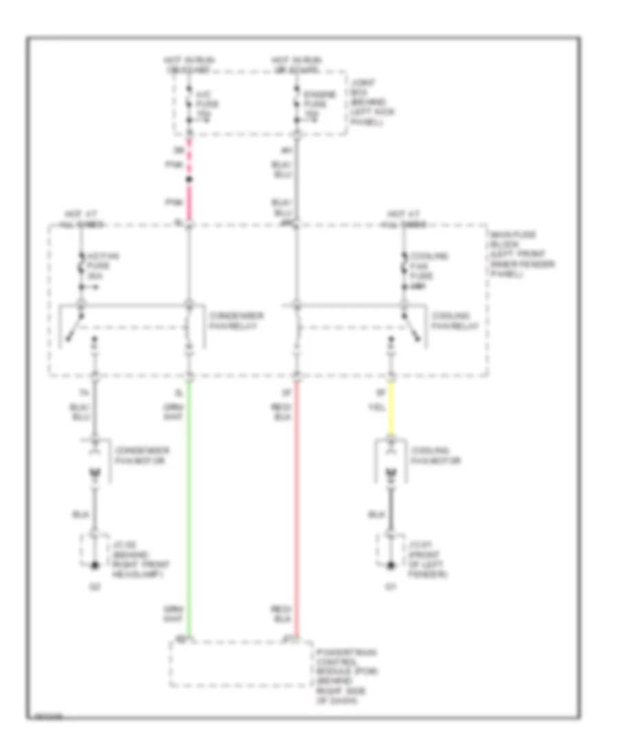 Cooling Fan Wiring Diagram for Mazda Protege DX 2002