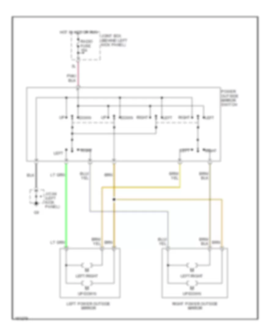 Power Mirror Wiring Diagram for Mazda Protege DX 2002