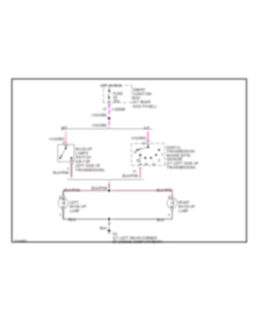 Back-up Lamps Wiring Diagram for Mazda B3000 Dual Sport 2006