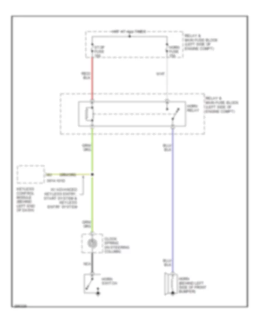 Horn Wiring Diagram for Mazda MX-5 Miata SV 2008