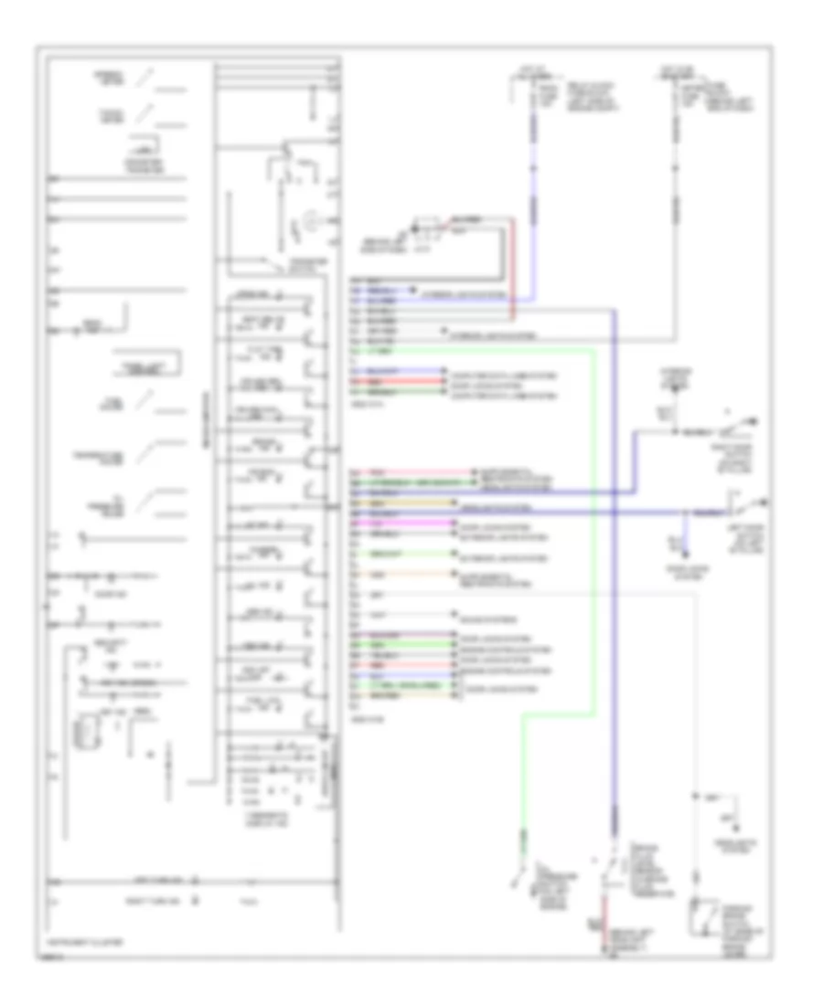 Instrument Cluster Wiring Diagram for Mazda MX 5 Miata SV 2008
