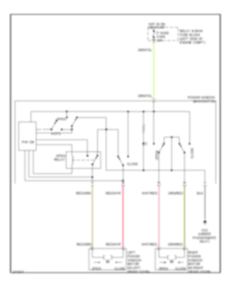 Power Windows Wiring Diagram without Power Retractable Hardtop for Mazda MX 5 Miata SV 2008