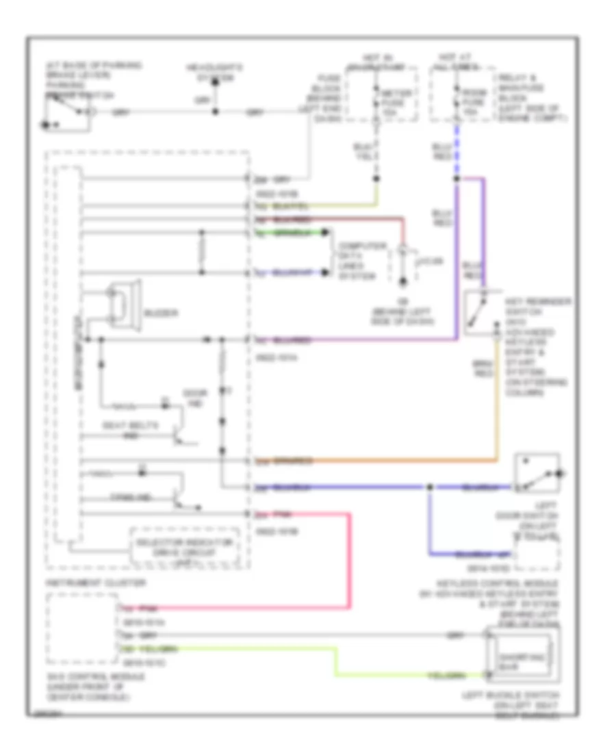 Warning Systems Wiring Diagram for Mazda MX-5 Miata SV 2008