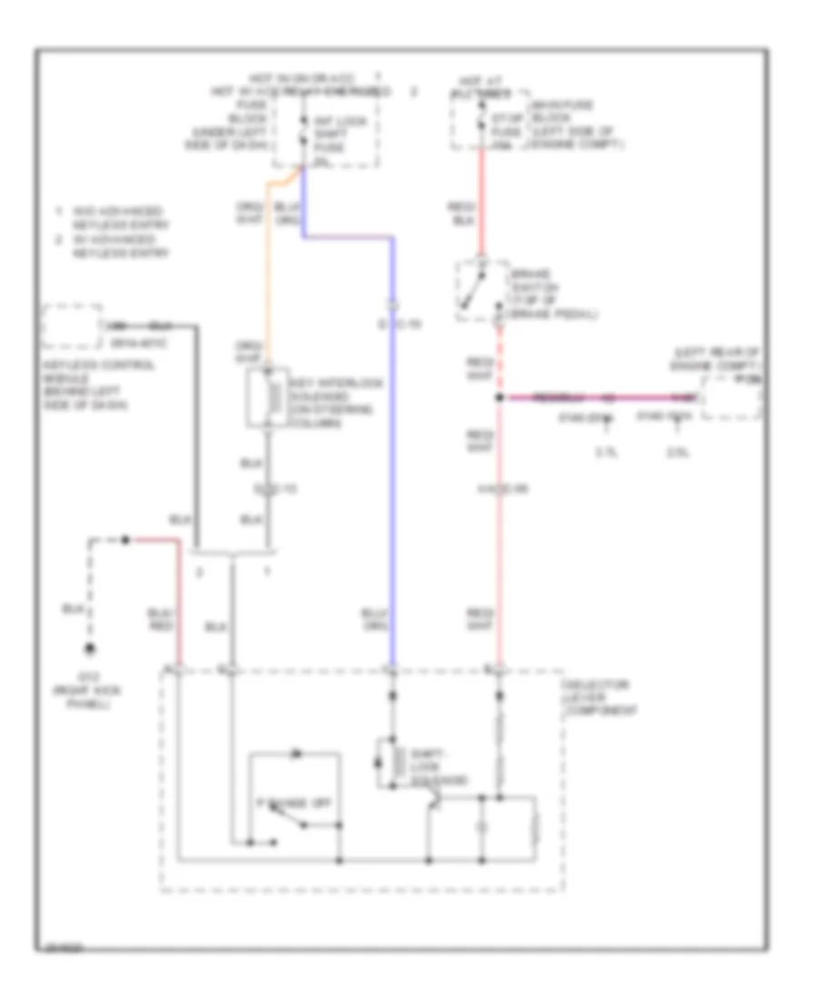 Shift Interlock Wiring Diagram for Mazda 6 s Grand Touring 2011