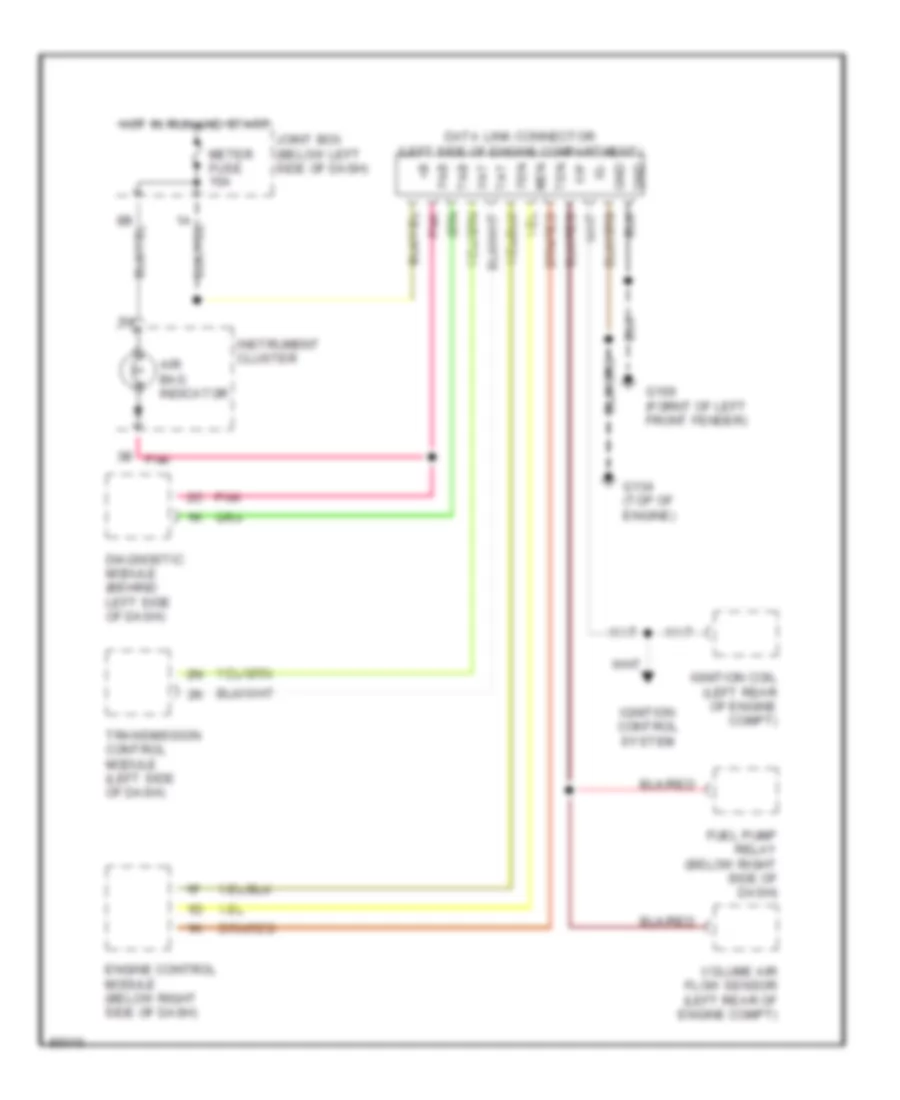 Data Link Connector Wiring Diagram for Mazda MPV L 1995