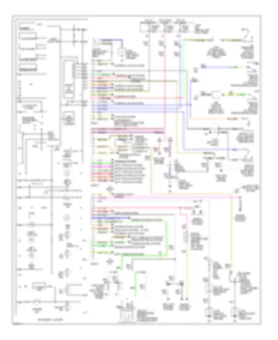 Instrument Cluster Wiring Diagram for Mazda Protege ES 2002