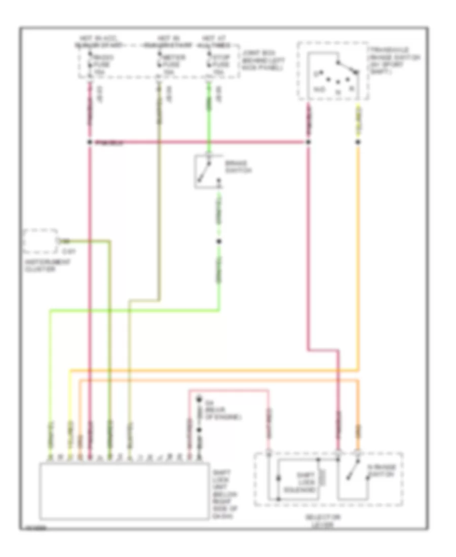 Shift Interlock Wiring Diagram for Mazda Protege ES 2002