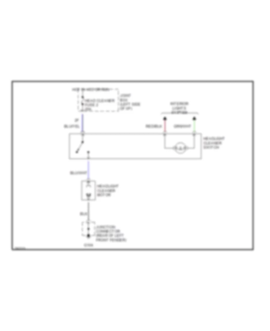 Headlamp Washer Wiring Diagram for Mazda MX-6 GT 1991