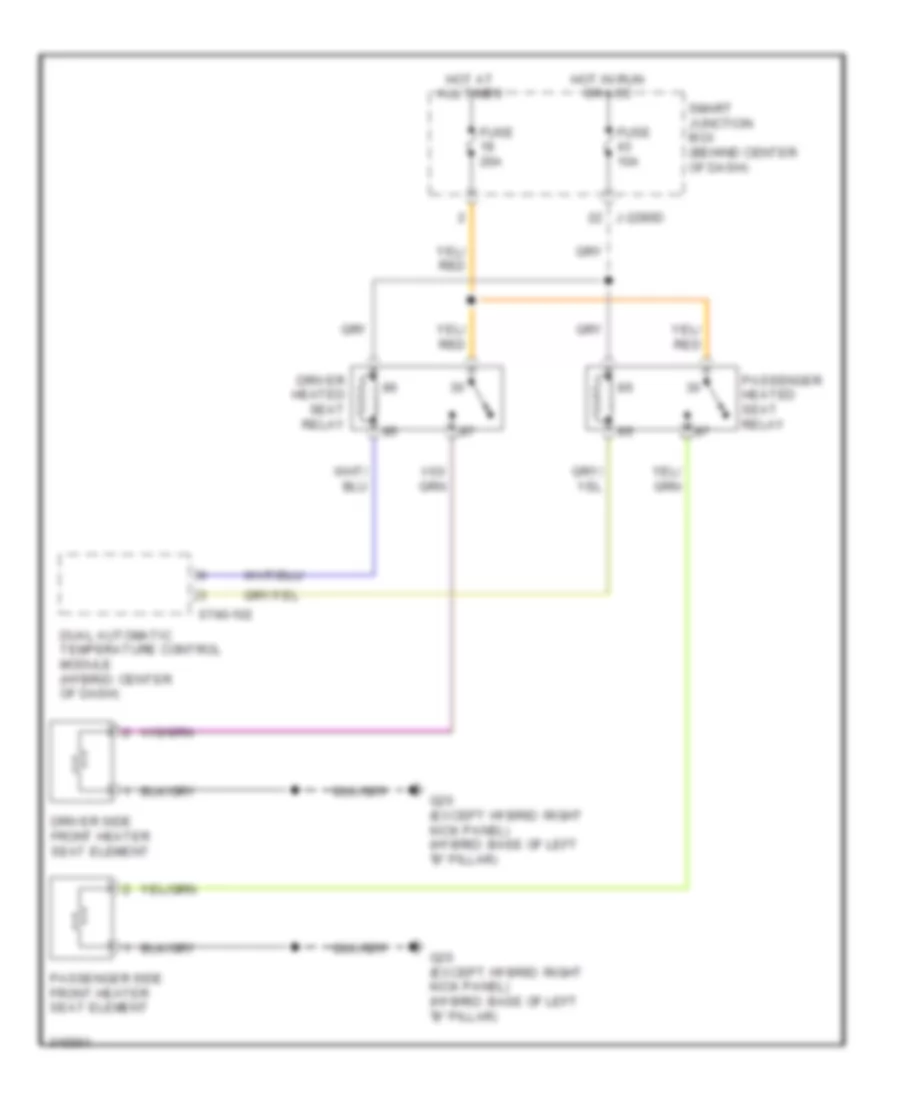 Heated Seats Wiring Diagram Hybrid for Mazda Tribute i Touring 2009