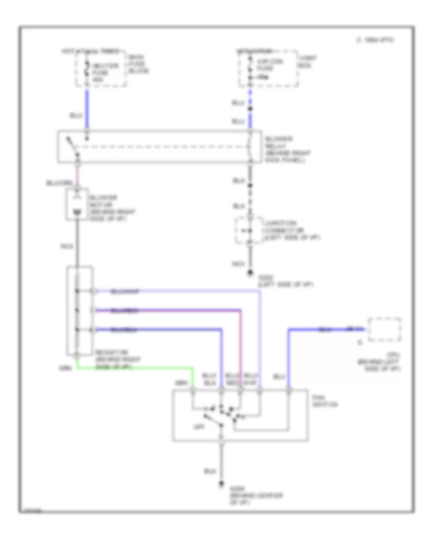 Heater Wiring Diagram for Mazda MPV LX 1995