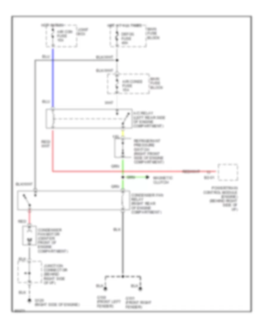 Cooling Fan Wiring Diagram for Mazda MPV LX 1995
