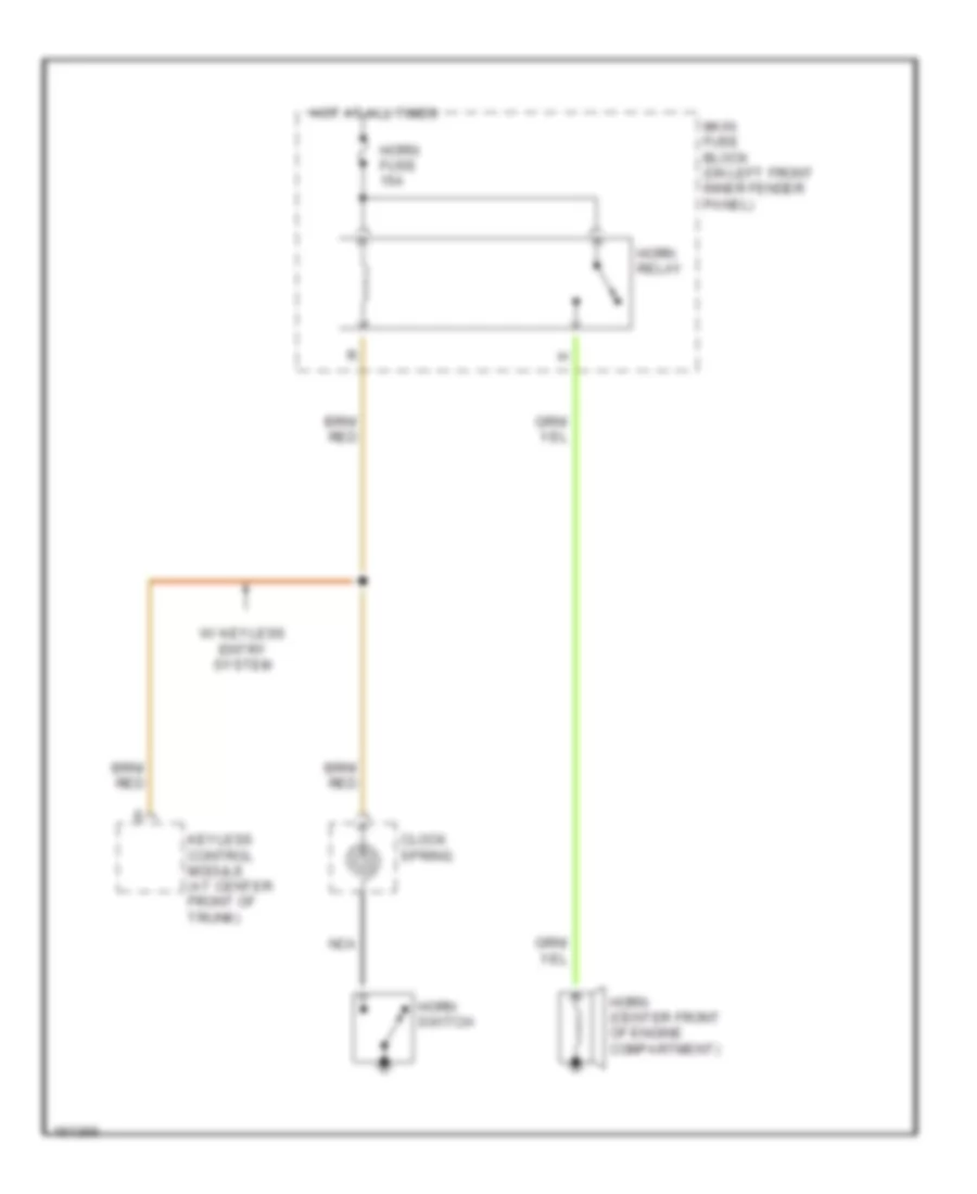 Horn Wiring Diagram for Mazda Protege LX 2002