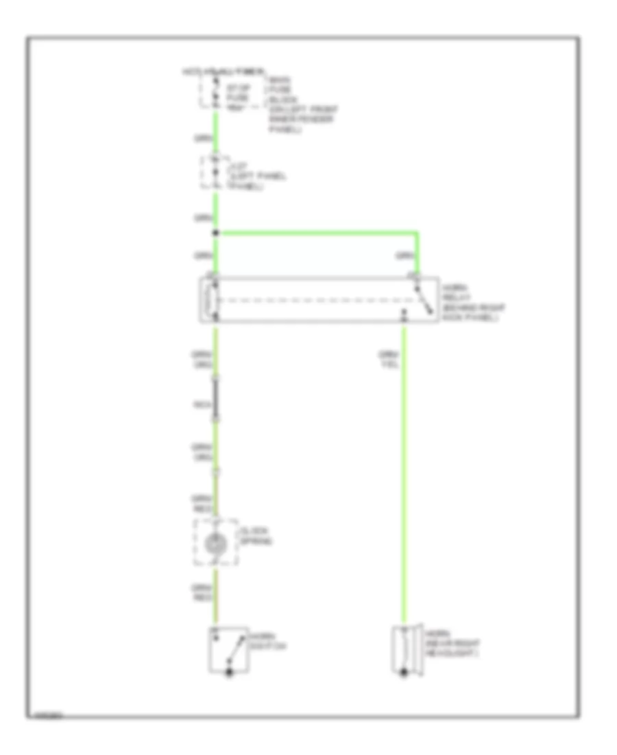 Horn Wiring Diagram for Mazda Protege LX 1998