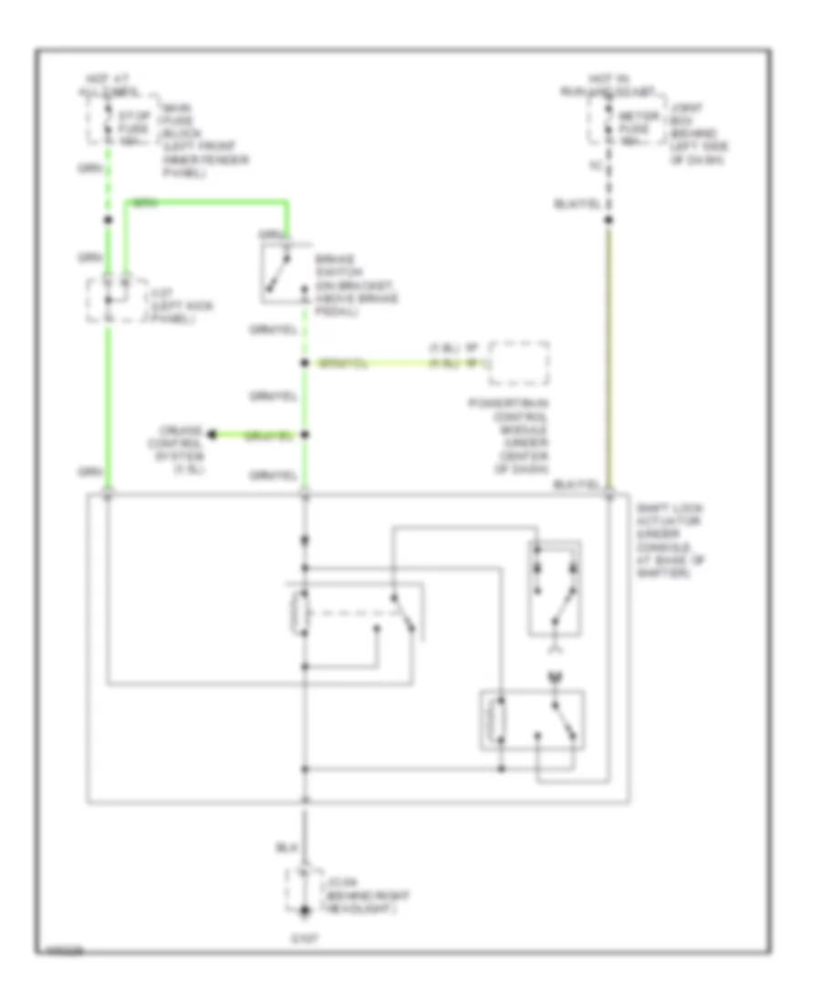 Shift Interlock Wiring Diagram for Mazda Protege LX 1998