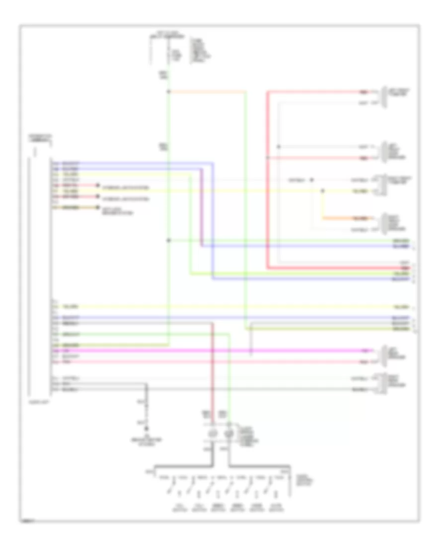 Radio Wiring Diagram, without Bose with Navigation (1 of 2) for Mazda RX-8 Grand Touring 2008
