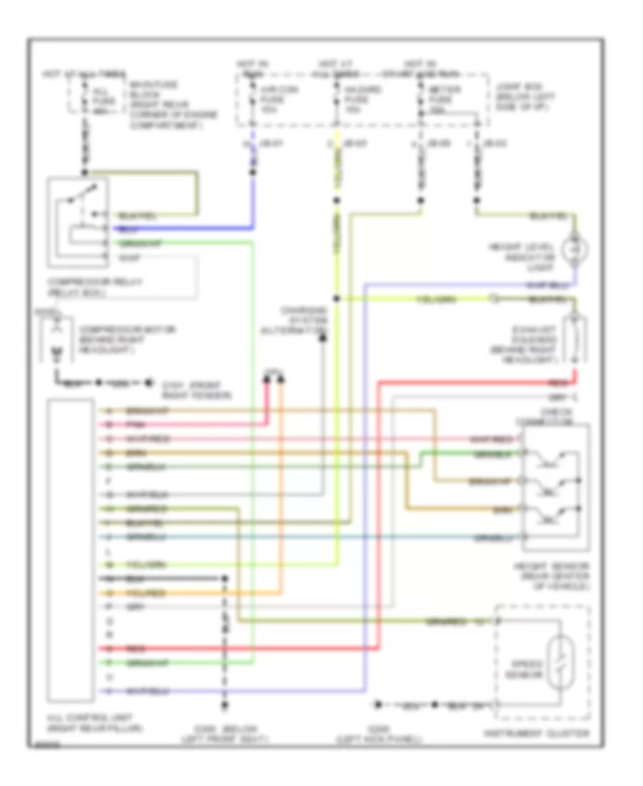 Electronic Suspension Wiring Diagram for Mazda MPV LXE 1995