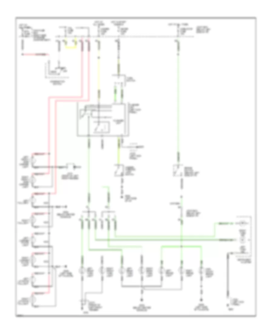 Exterior Lamps Wiring Diagram for Mazda MPV LXE 1995