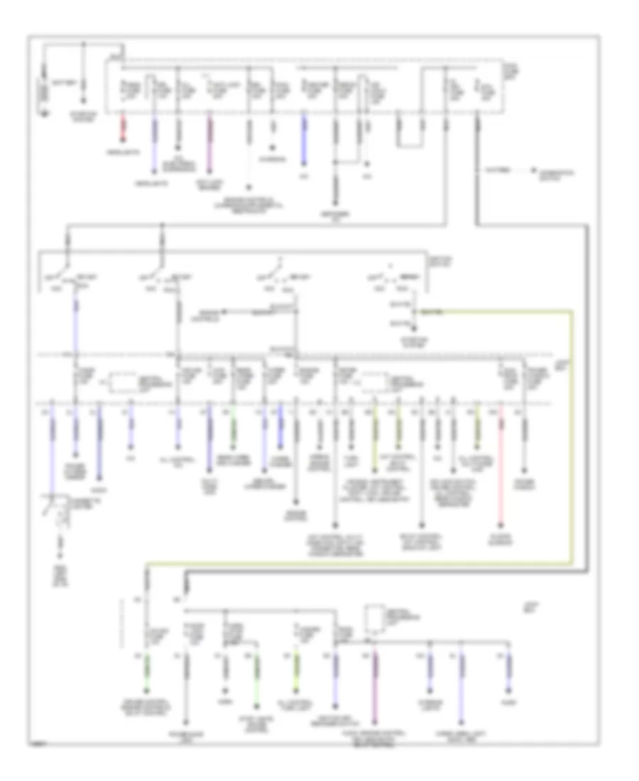 Power Distribution Wiring Diagram for Mazda MPV LXE 1995