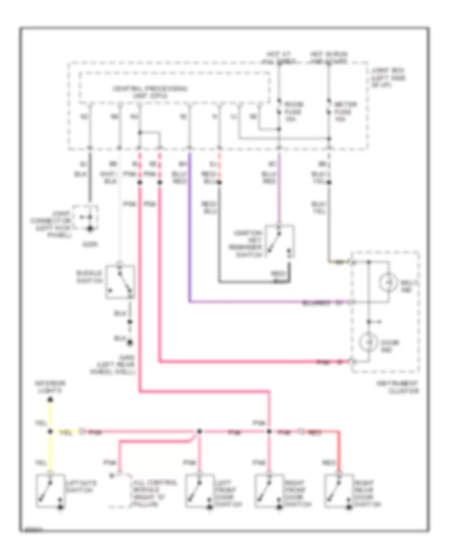 Warning System Wiring Diagrams for Mazda MPV LXE 1995